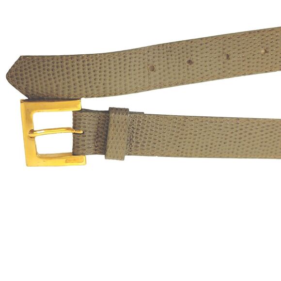 Ceinture Emmanuel Belt Hand Tipped Swirl Grain Leather Women Sz M - Picture 5 of 11